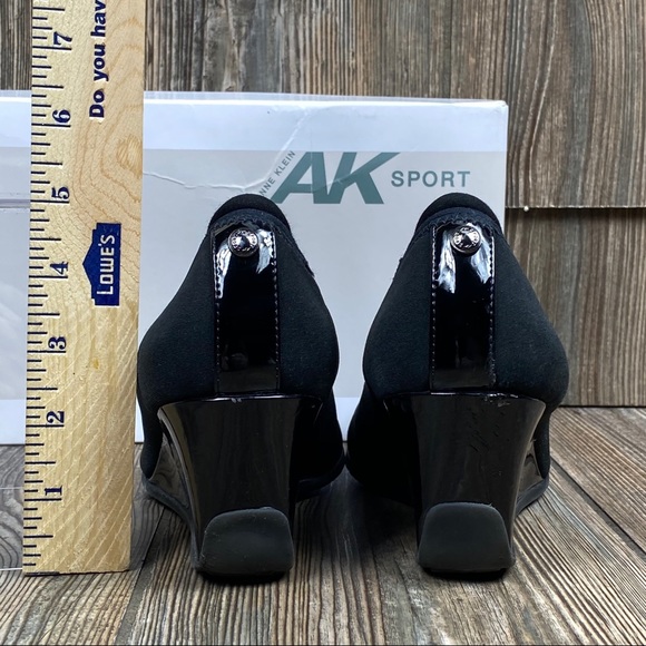 AK Sport AKTAITE 2 Memory Foam Black Wedge Heels - Picture 7 of 9